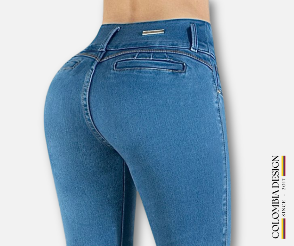 Jean Skinny Levanta Cola Azul Medio – Ref. 66