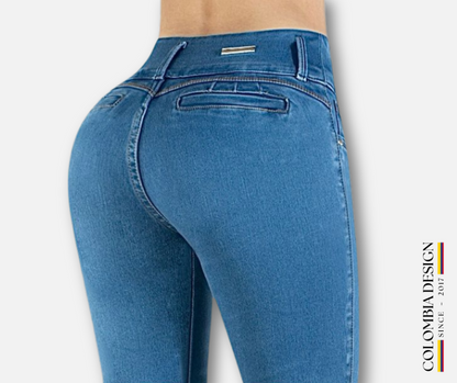 Jean Skinny Levanta Cola Azul Medio – Ref. 66